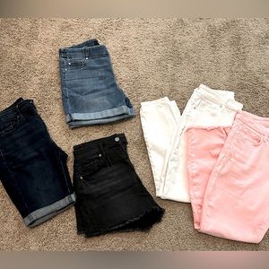 Size 6 bundle of jeans and denim shorts